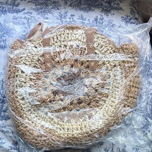 Stylish Tan and Cream Woven Women's Bag